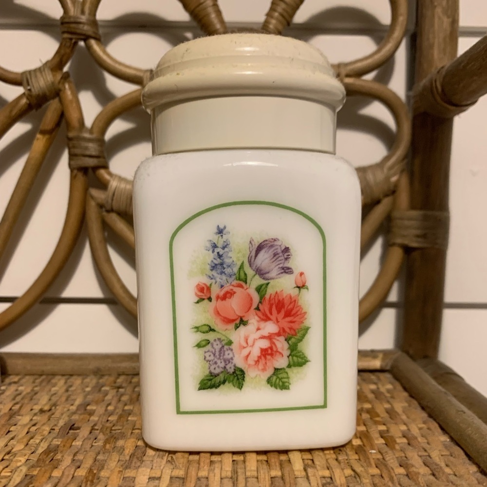 Avon Country Garden Floral Ceramic Jar with Lid